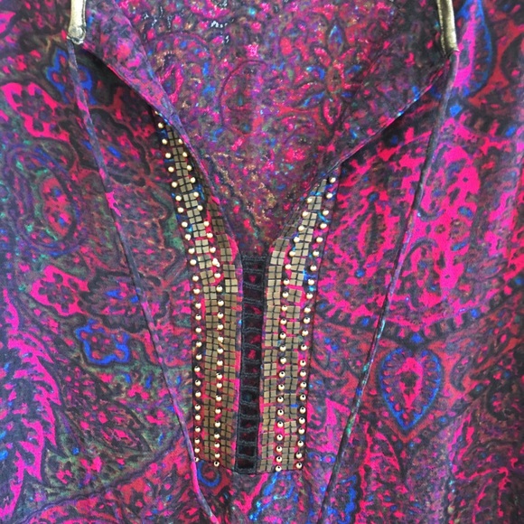 Plenty Tracy Reese Anthropologie Pink Paisley Top - Picture 4 of 8